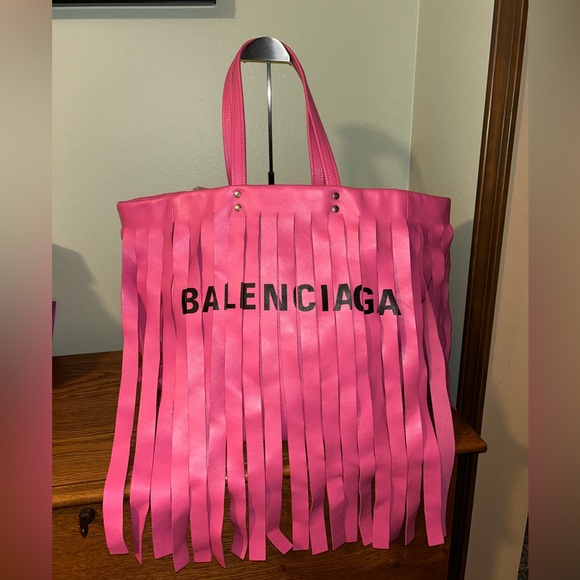 Balenciaga fringe leather laundry cabas - Picture 1 of 9